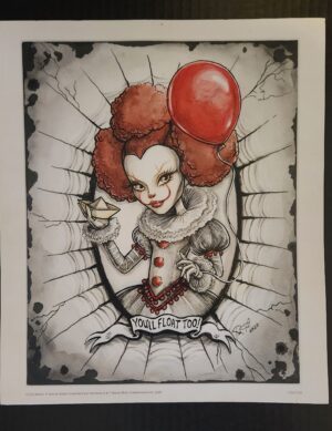 Monster High Skullector Pennywise Art Print – #1232/1300 Limited Edition IT Mattel Exclusive