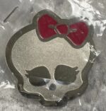 Monster High Skullette Pin Silver with Red Bow 2023 SDCC