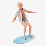 Barbie Movie: Ken Wearing Pastel Striped Beach Set (HPJ97) - Image 3