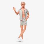 Barbie Movie: Ken Wearing Pastel Striped Beach Set (HPJ97) - Image 7